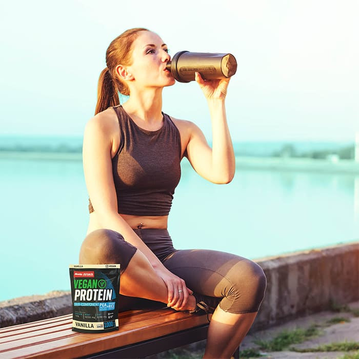 Body Attack Vegan Protein Pulver Vanille – glutenfrei, vegan – 1 kg