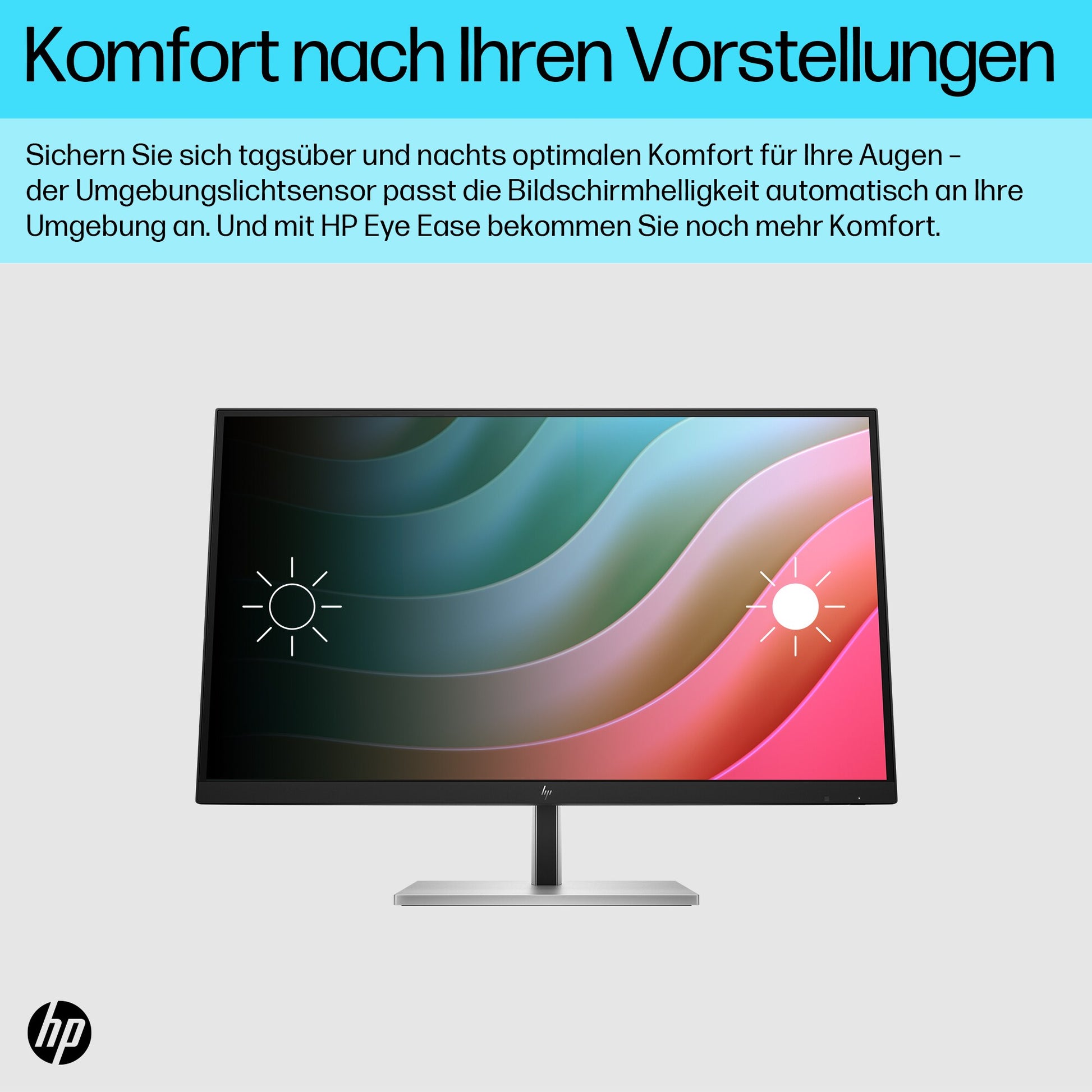 HP E27k G5 – Monitor, 27", 3840 × 2160 (UHD 4K), IPS, 60 Hz, 350 cd/m², USB-C, VESA 100 × 100, Schwarz, Silber