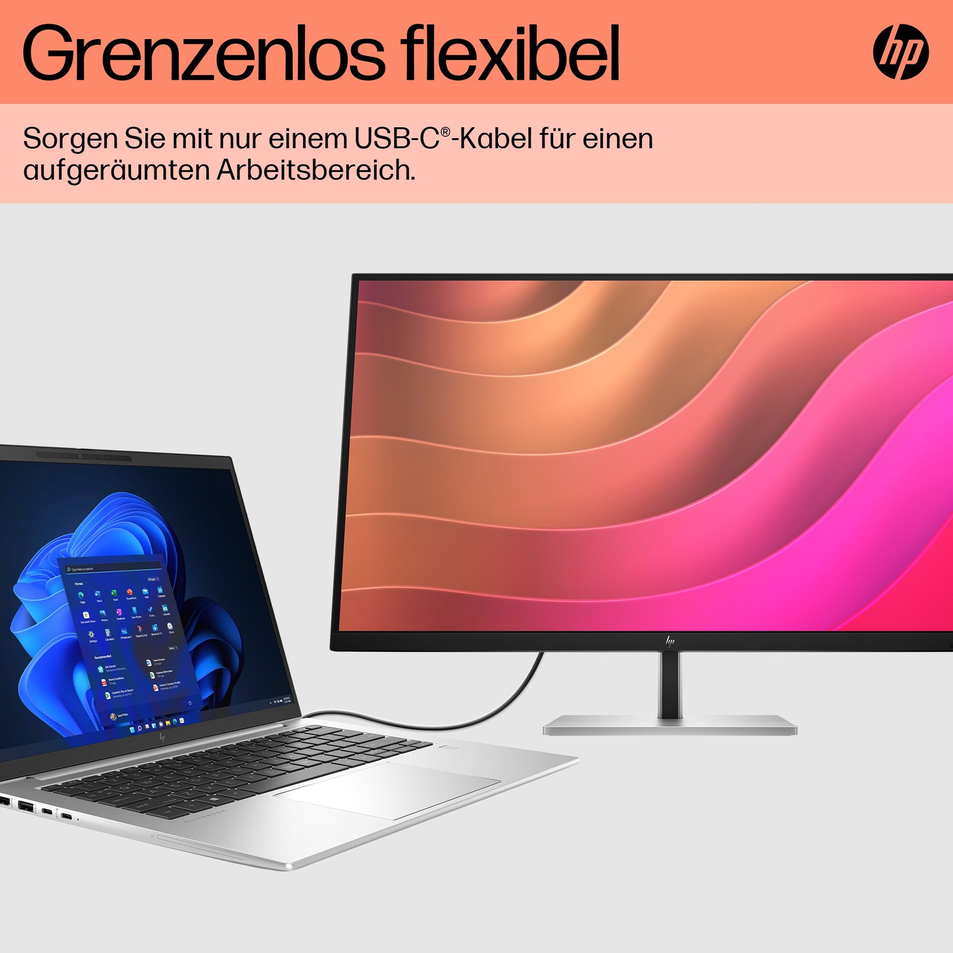 HP E32K G5 – Monitor, 31,5" 4K UHD (3840 × 2160), IPS, 60 Hz, 350 cd/m², USB-C, VESA 100 × 100, Schwarz