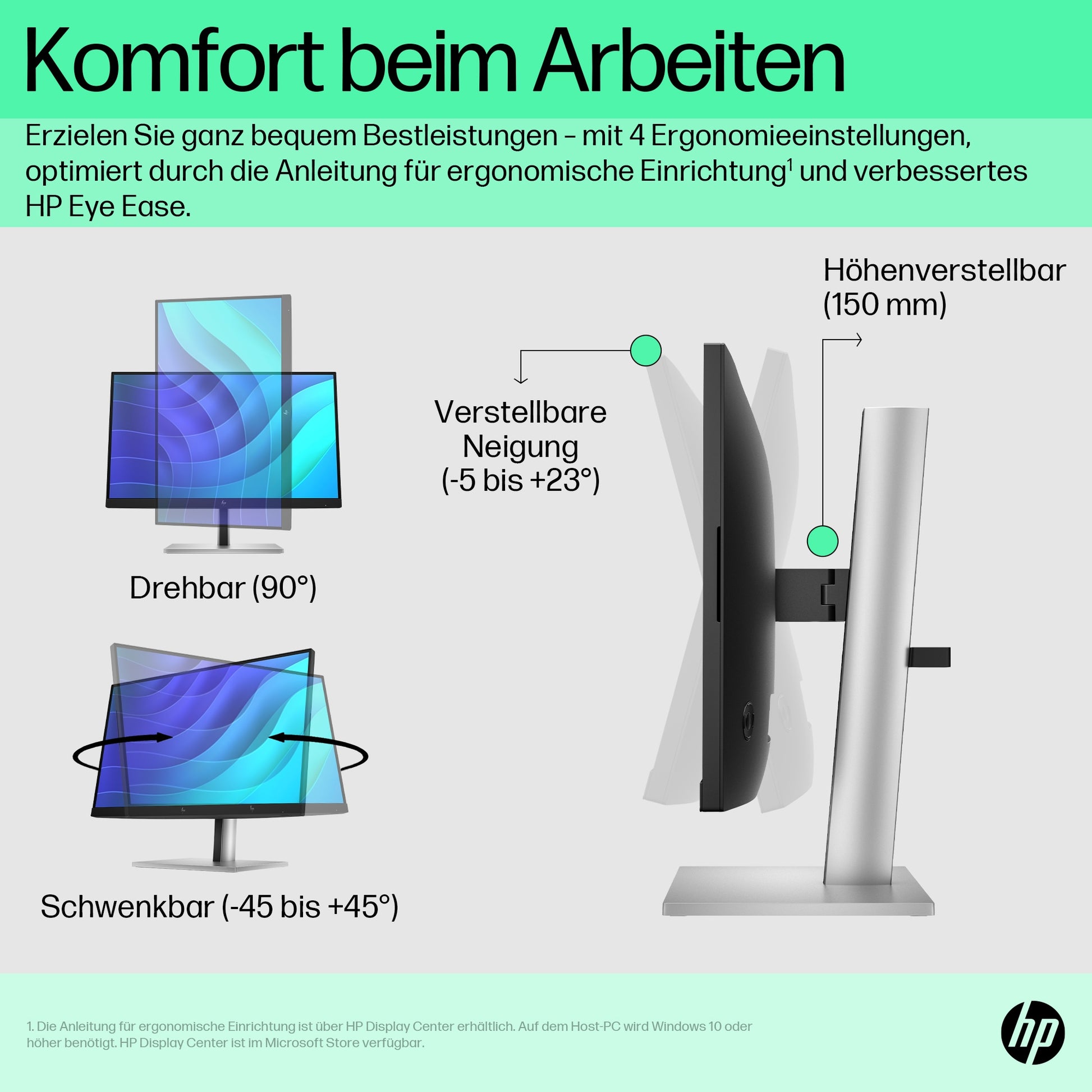 HP E22 G5 (6N4E8AA#ABB) – 21,5", 1920 × 1080 (Full HD), IPS
