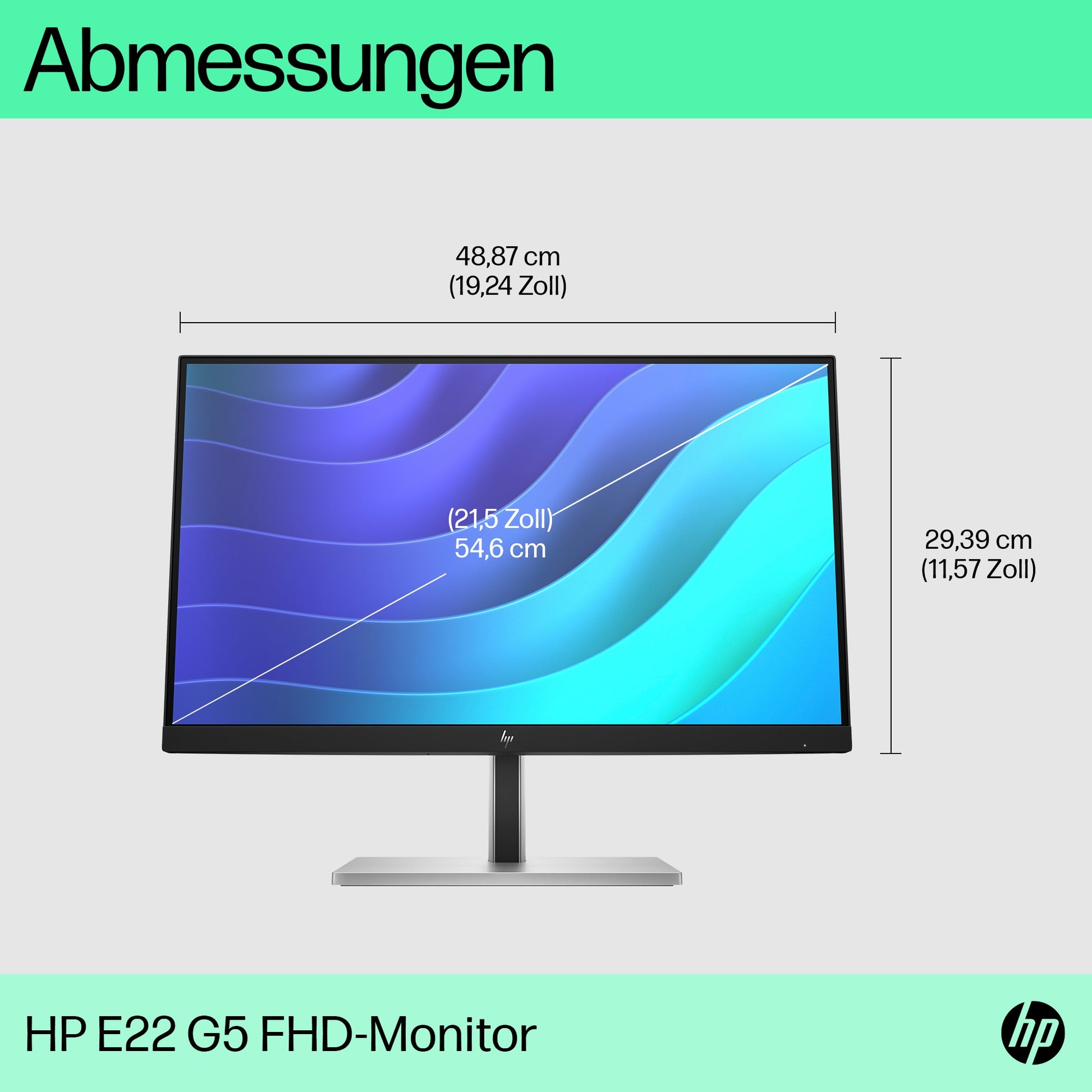 HP E22 G5 (6N4E8AA#ABB) – 21,5", 1920 × 1080 (Full HD), IPS