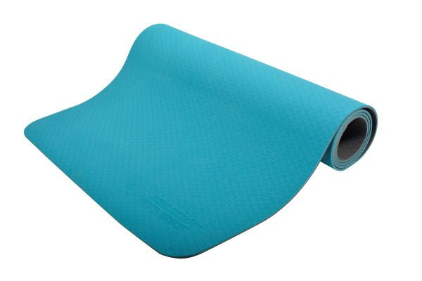 Schildkröt Fitness Yogamatte – rutschfest, mit Tragetasche – 183 × 61 cm, 4 mm – Anthrazit, Blau, Türkis