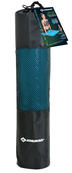 Schildkröt Fitness Yogamatte – rutschfest, mit Tragetasche – 183 × 61 cm, 4 mm – Anthrazit, Blau, Türkis