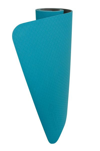 Schildkröt Fitness Yogamatte – rutschfest, mit Tragetasche – 183 × 61 cm, 4 mm – Anthrazit, Blau, Türkis