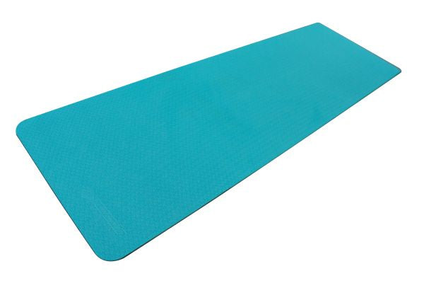 Schildkröt Fitness Yogamatte – rutschfest, mit Tragetasche – 183 × 61 cm, 4 mm – Anthrazit, Blau, Türkis