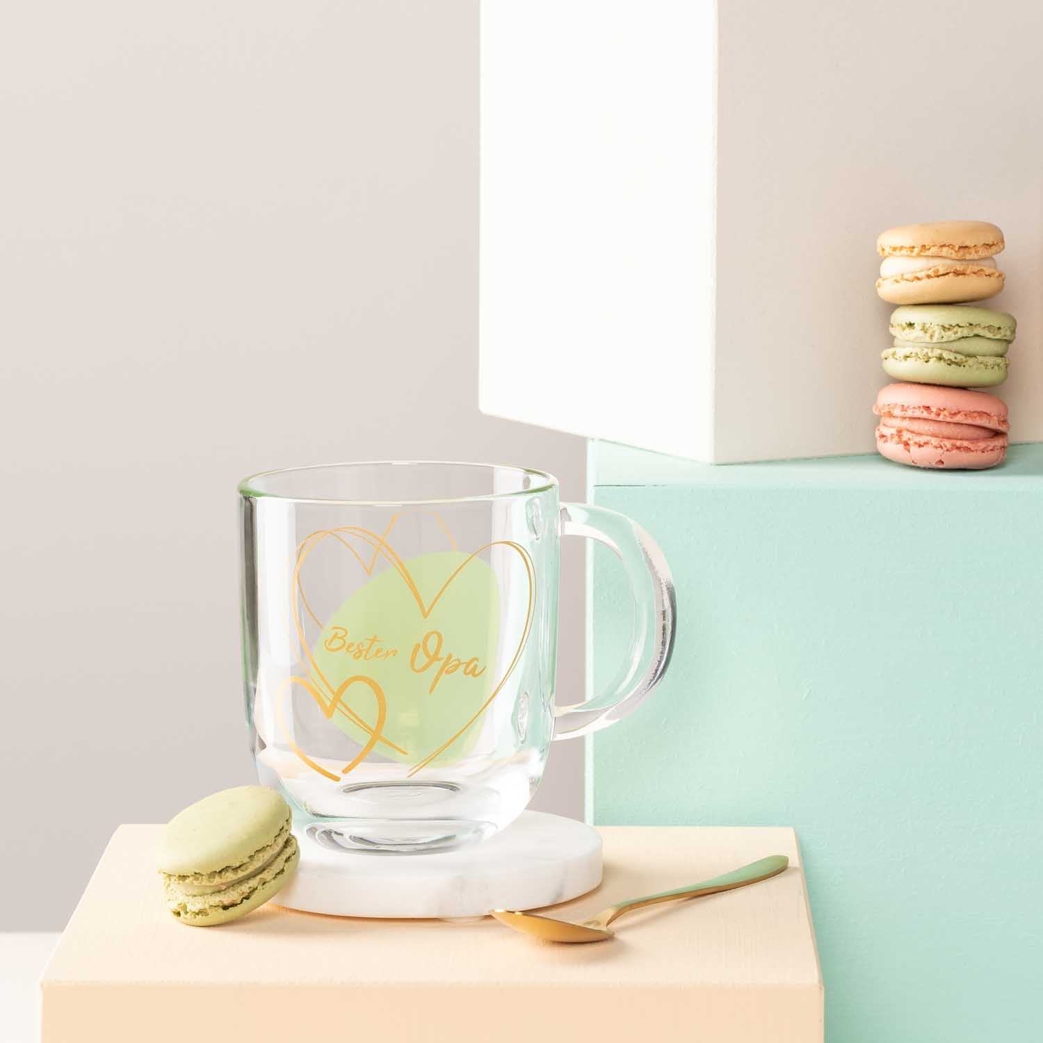 LEONARDO Kaffeetasse Emozione – 400 ml, Ø 8,7 cm, Glas, Transparent, mikrowellengeeignet