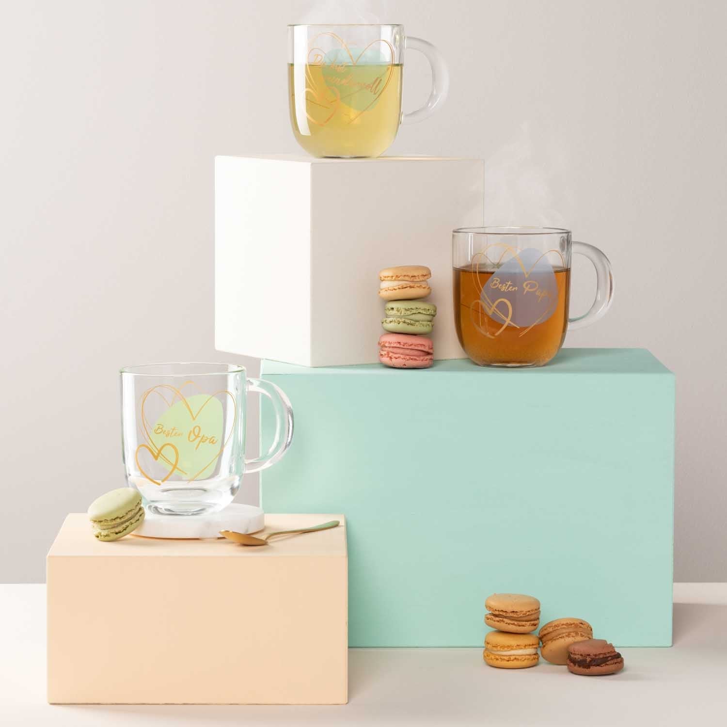LEONARDO Kaffeetasse – 400 ml, Ø 8,7 cm, H 15,0 cm, Glas, Transparent, mikrowellengeeignet