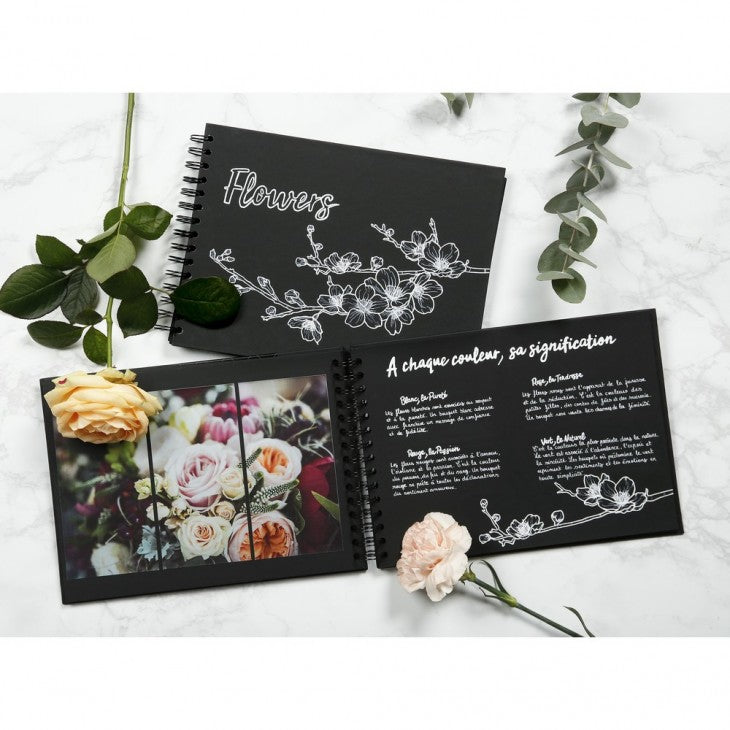 Clairefontaine Fotobuch, Spiralbindung, 80 Seiten, Schwarz, 27 × 20 cm, 200 g/m², zum Personalisieren