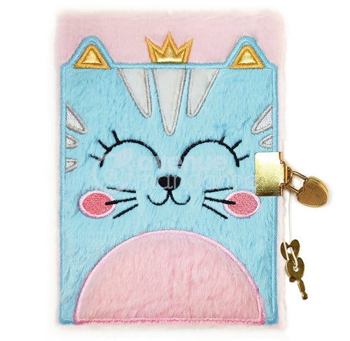 Avenue Mandarine CO208C Tagebuch – 125 × 170 mm – Hellblau, Katze