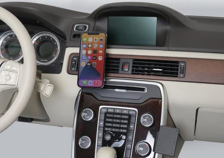Brodit Auto-Halterung, Magnethalter mit Ladefunktion – für iPhone 12–14 (MagSafe) – Schwarz