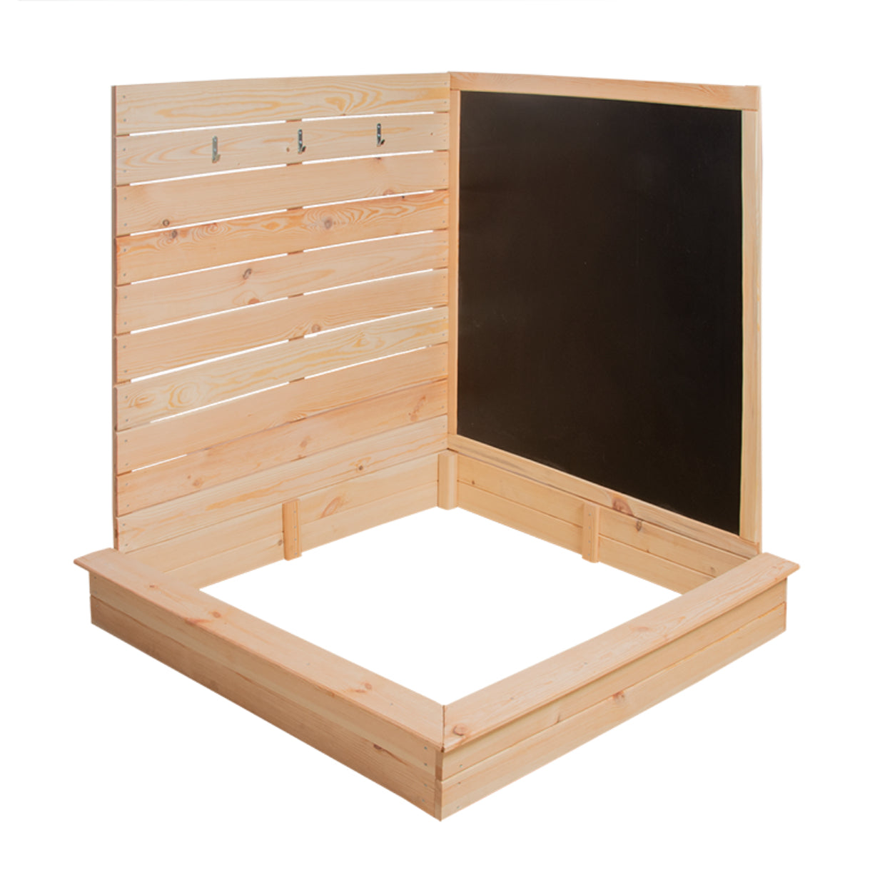Esschert Design Sandkasten – quadratisch – 115,5 × 114,7 × 115,5 cm – Kiefernholz/MDF – ab 3 J. – braun