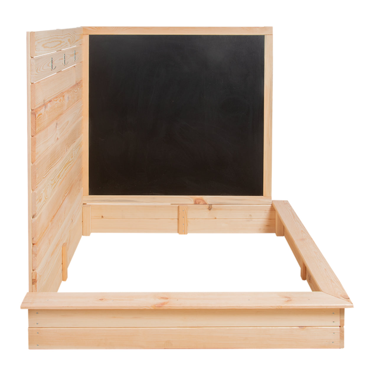 Esschert Design Sandkasten – quadratisch – 115,5 × 114,7 × 115,5 cm – Kiefernholz/MDF – ab 3 J. – braun
