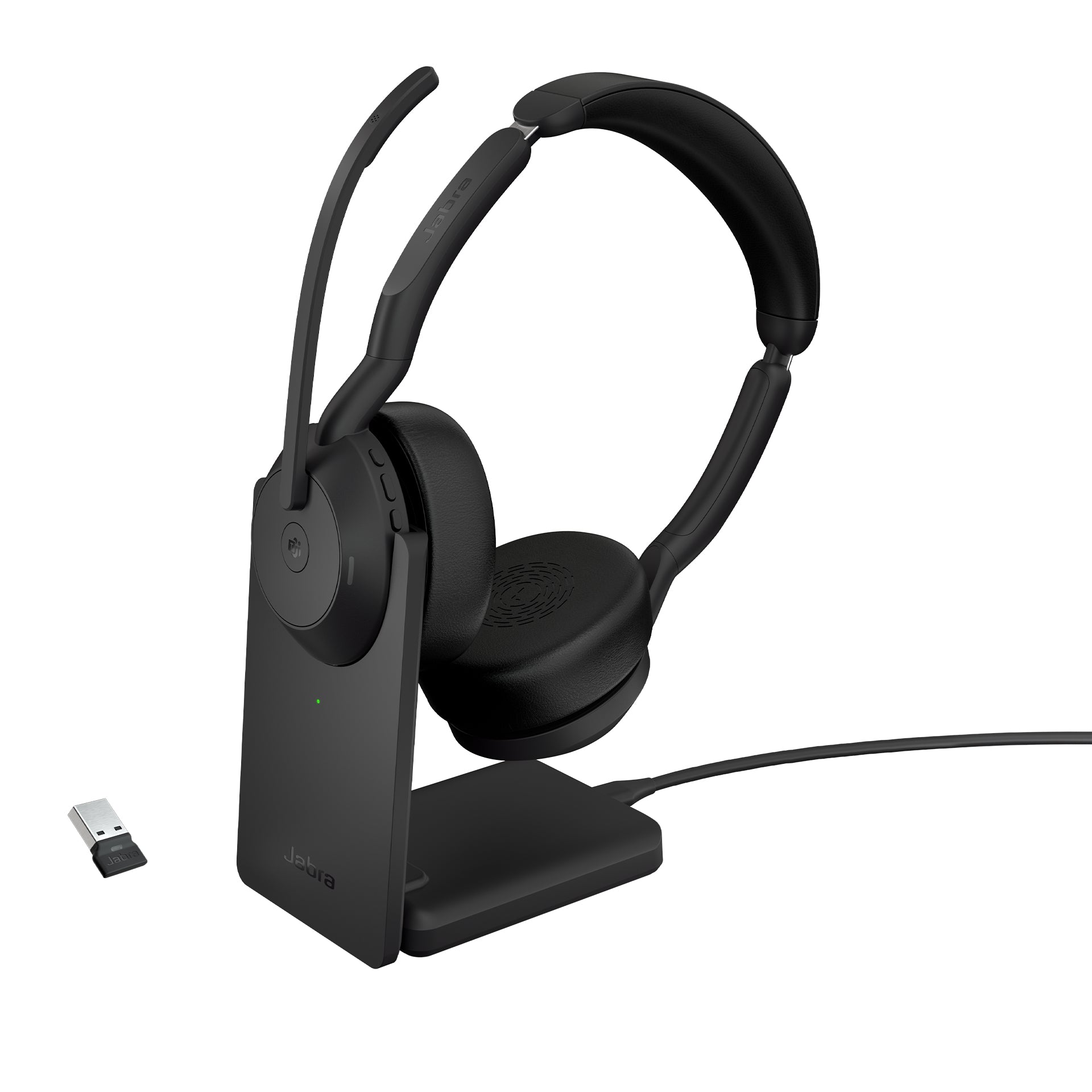 Jabra Evolve2 55 – Duo Headset, Over-Ear – USB-A (Link 390a) – für Microsoft Teams