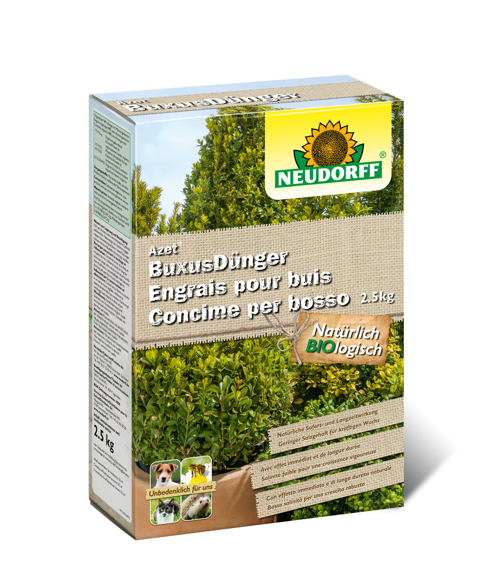 Neudorff Einzelnährstoffdünger, Azet, 2,5 kg, Granulat, Bio – für Buxus – 1 Stück