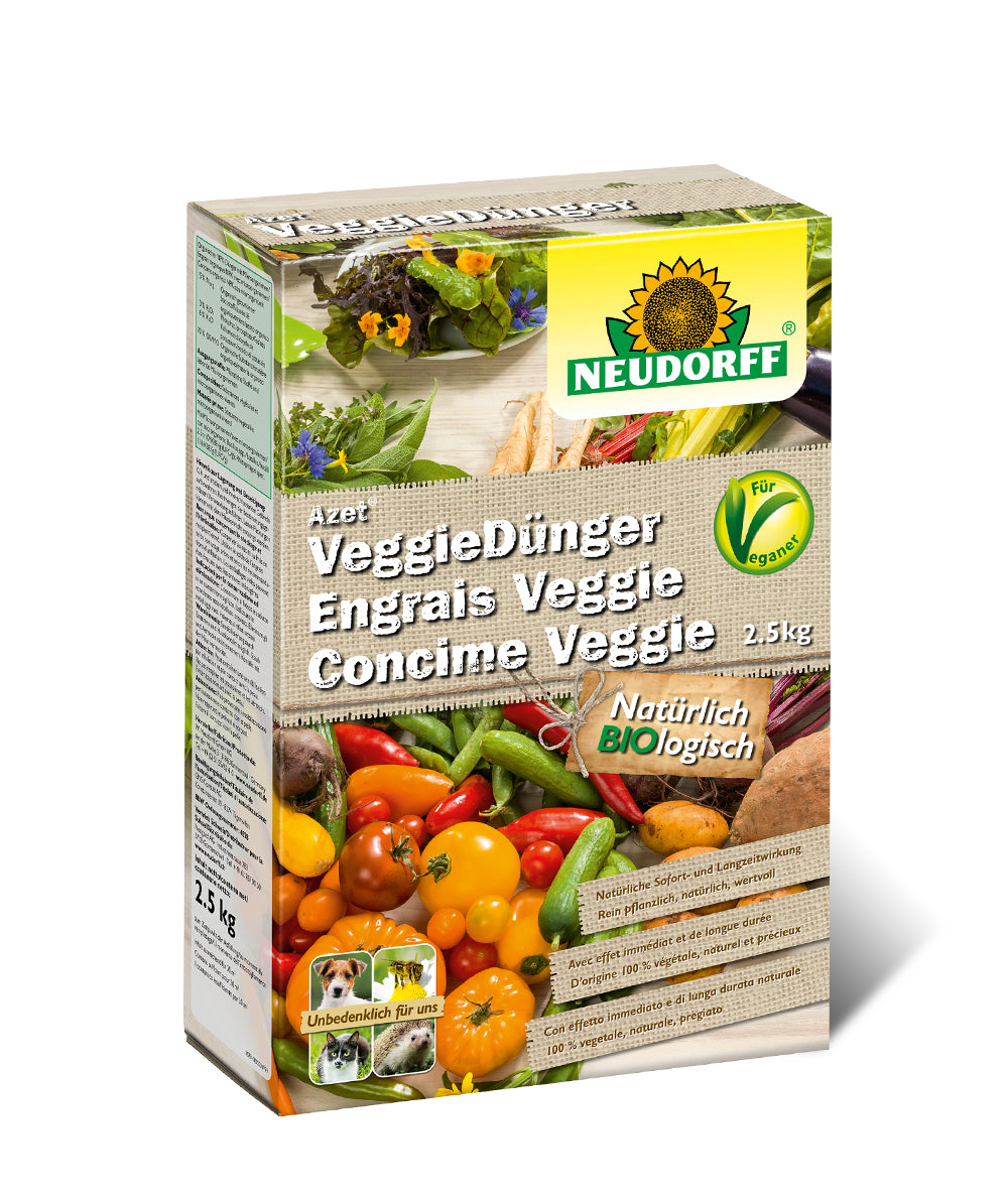Neudorff Organischer Dünger Granulat, Azet Veggie, 2,5 kg, Bio – 1 Stück
