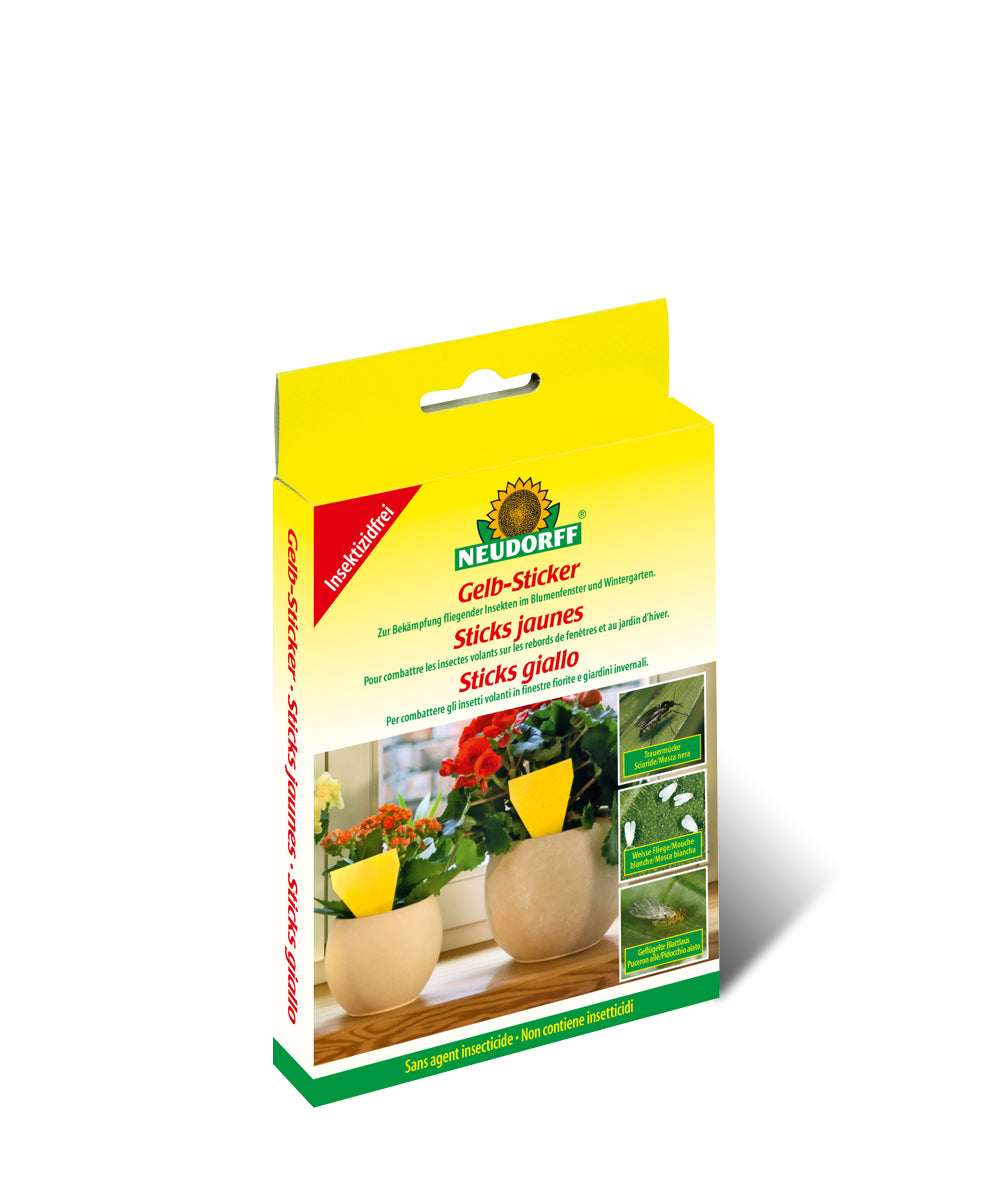 Neudorff Insektenfalle Gelb-Sticker – mehrfarbig – für Insekten – 10 Stk.