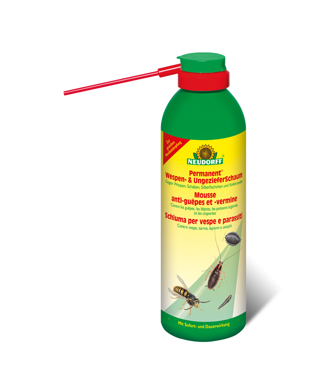 Neudorff Permanent Wespen- und Ungeziefer-Schaum – 300 ml – transparent – für Wespen und Insekten