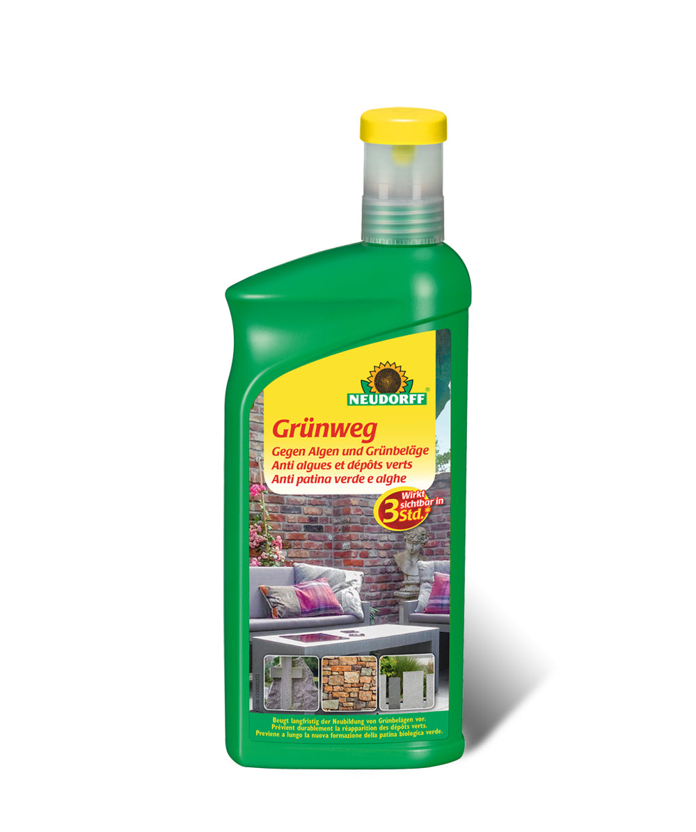 Neudorff Grünweg Allzweckreiniger für Dach, Wand, Stein – Konzentrat – 1 l