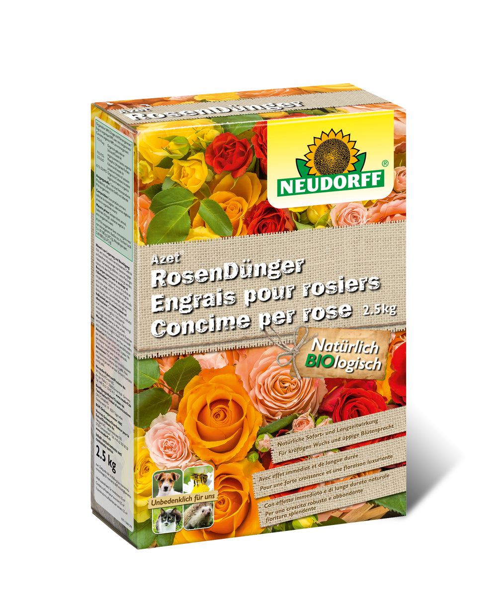 Neudorff Rosendünger 2,5 kg – für Rosen – Granulat – Azet