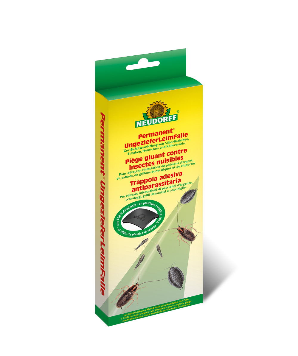 Neudorff Insektenfalle – 9 × 24 × 2,1 cm – schwarz – Fliegenpapier – für Insekten – 2 Stk.