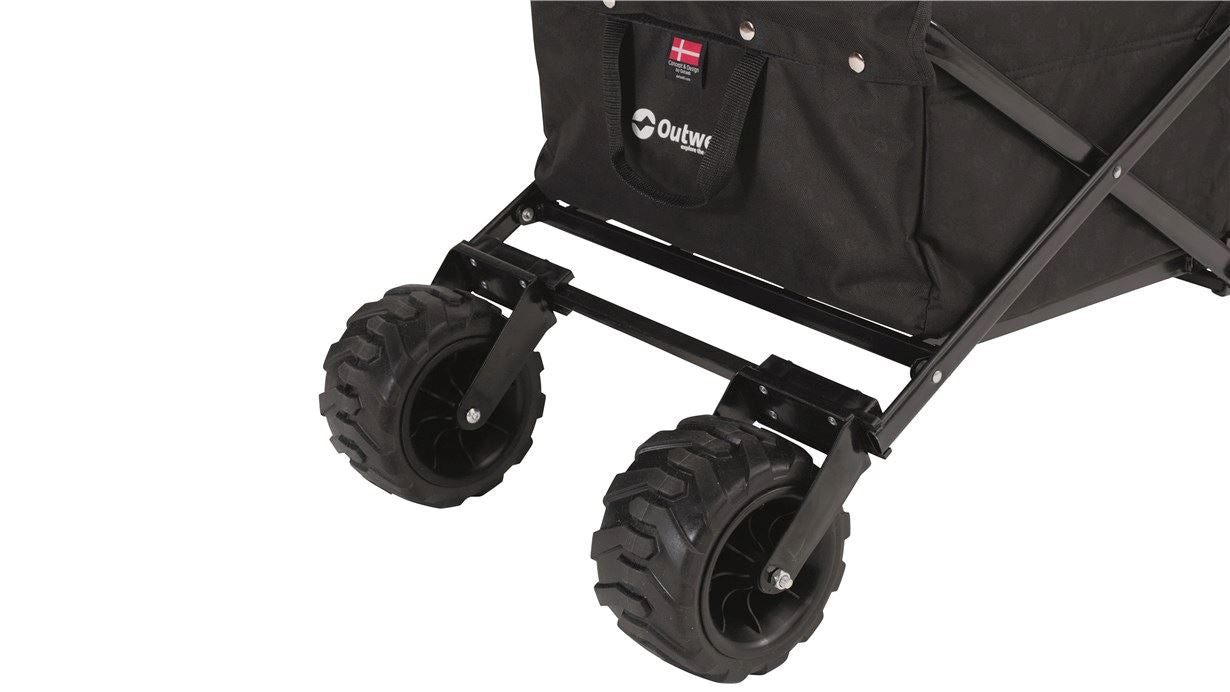 Outwell Hamoa Transporter – faltbar, bis 80 kg – 49 × 48 × 119 cm – schwarz, Polyester/Stahl