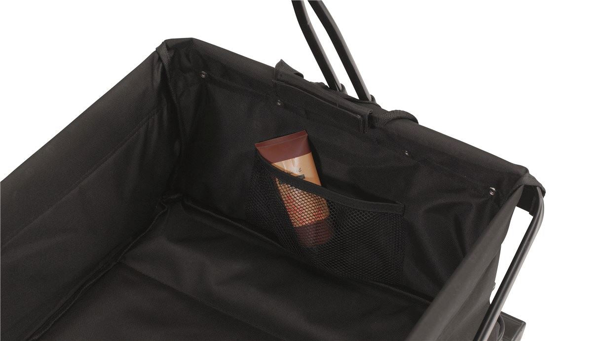 Outwell Hamoa Transporter – faltbar, bis 80 kg – 49 × 48 × 119 cm – schwarz, Polyester/Stahl
