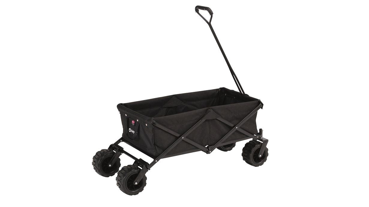 Outwell Hamoa Transporter – faltbar, bis 80 kg – 49 × 48 × 119 cm – schwarz, Polyester/Stahl