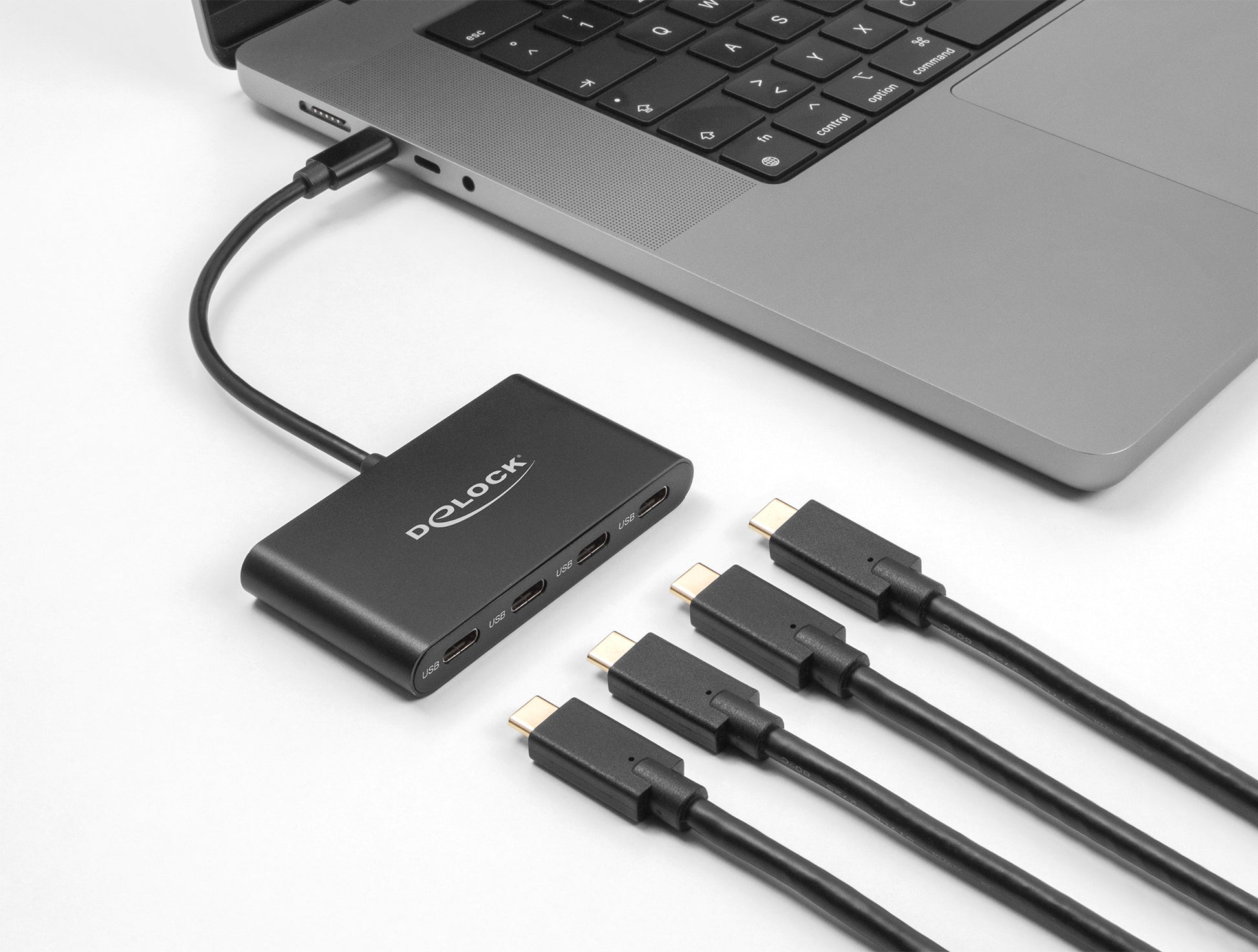 DeLOCK USB-Hub – 4× USB-C, 10 Gbit/s, für Windows/Mac/Linux