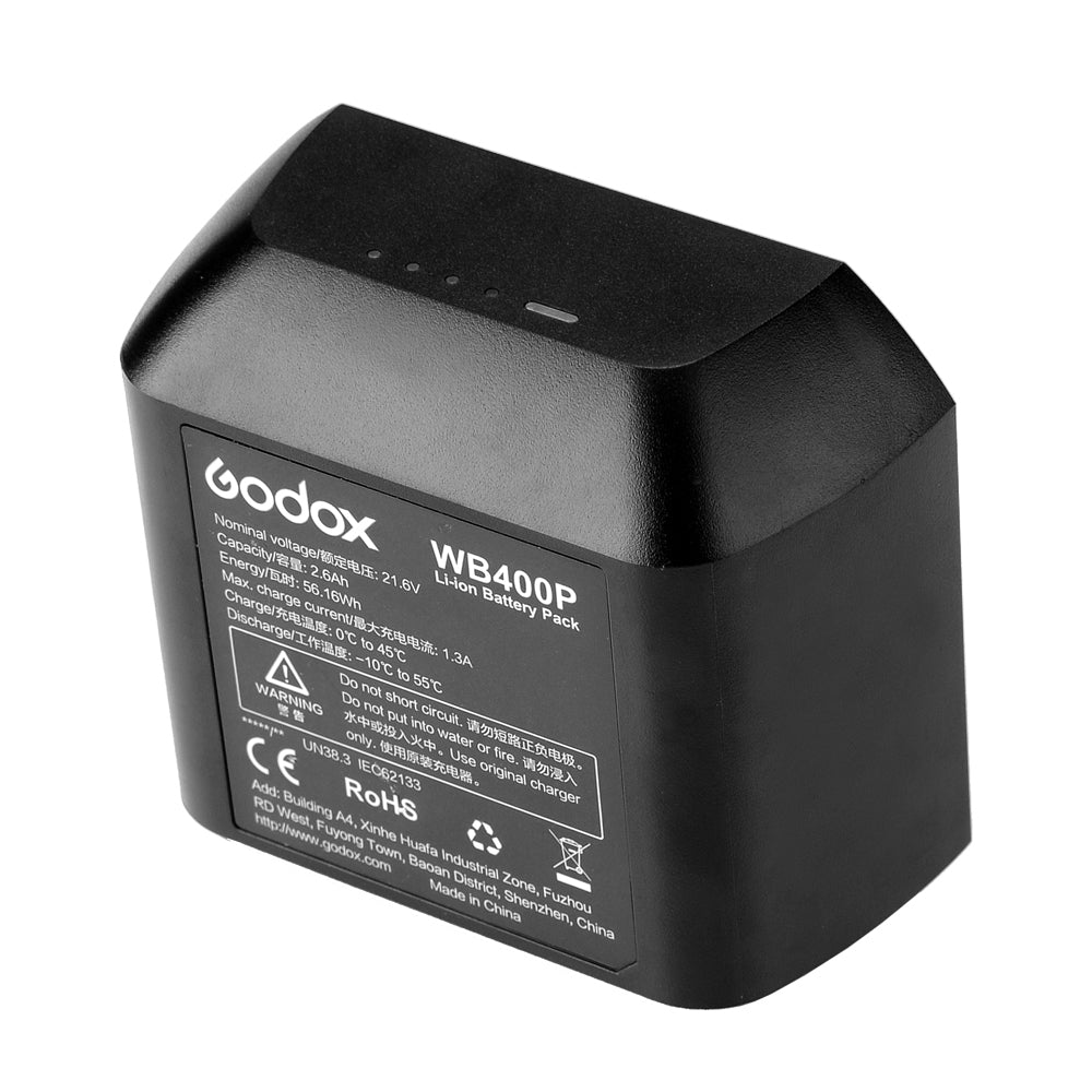 Godox AD400P Akku – Lithium-Ion, 21,6 V / 2600 mAh (56 Wh) – für AD400 PRO – Schwarz