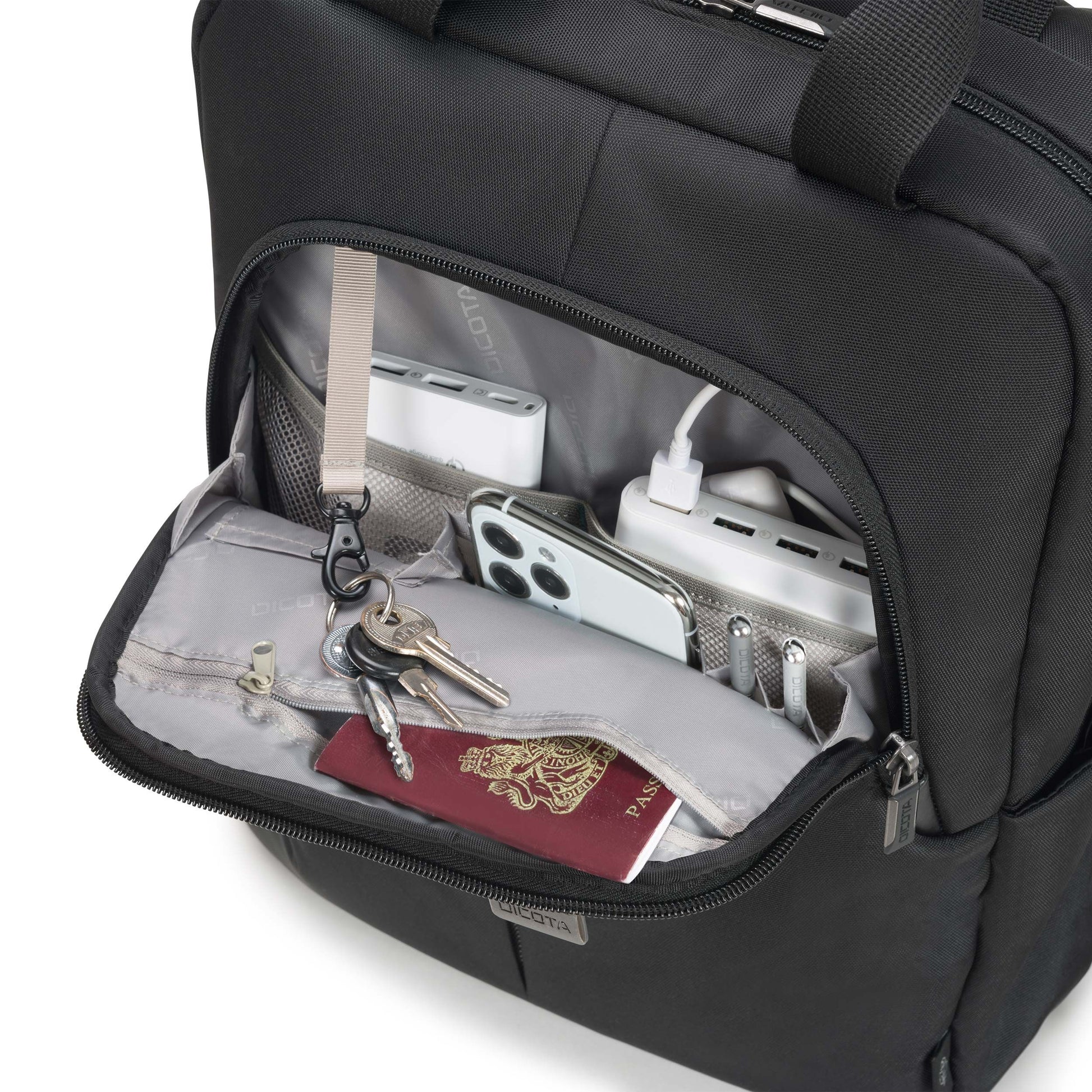 DICOTA Eco Slim PRO Notebook-Rucksack für Notebooks bis 14,1" – Aus recyceltem PET – Schwarz
