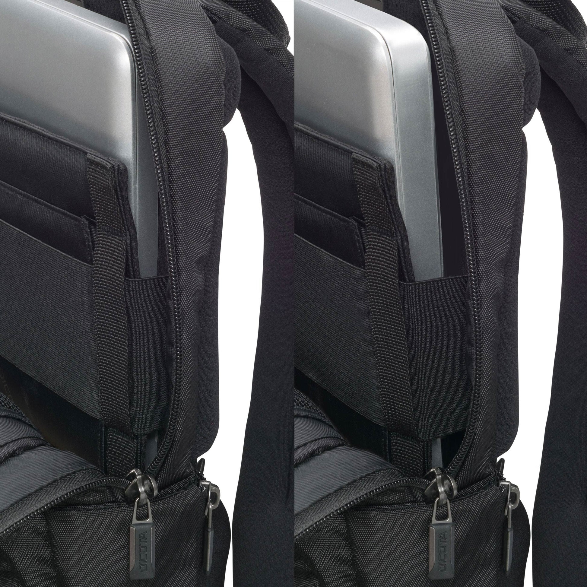DICOTA Eco Slim PRO Notebook-Rucksack für Notebooks bis 14,1" – Aus recyceltem PET – Schwarz