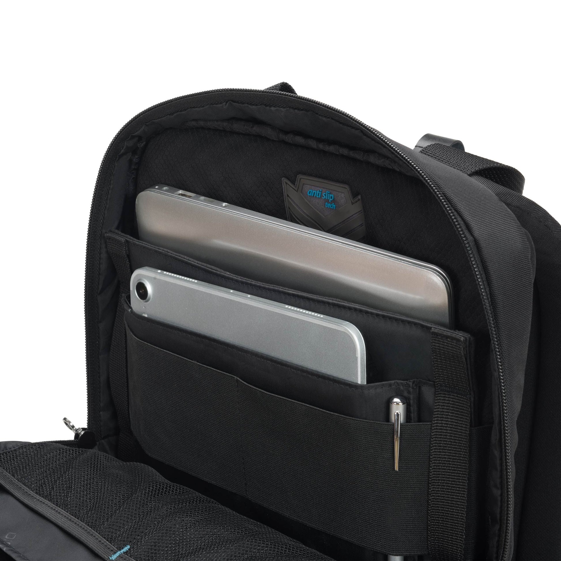 DICOTA Eco Slim PRO Notebook-Rucksack für Microsoft Surface – bis 15", abschliessbar, wasserdicht – Schwarz