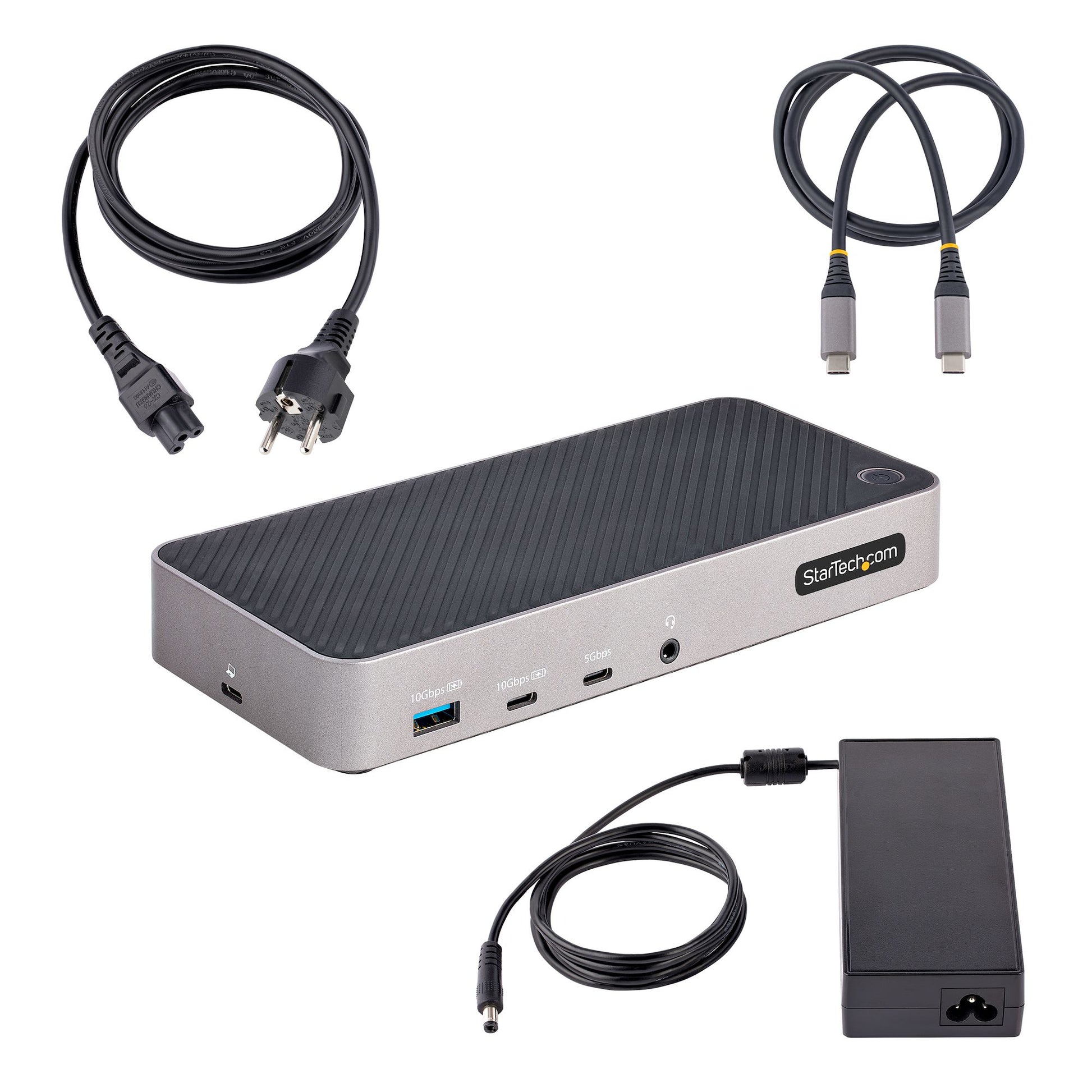 StarTech.com Dockingstation – USB-C, 2× DP, 3× HDMI, 3× USB-A, 2× USB-C, 100 W PD, GbE, für Windows/Mac
