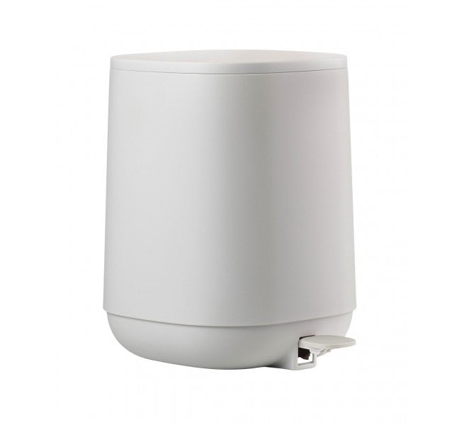 Zone Denmark Tisch-Abfallbehälter Time – 3 l – Kunststoff, Hellgrau – Ø 208 × H 275 mm