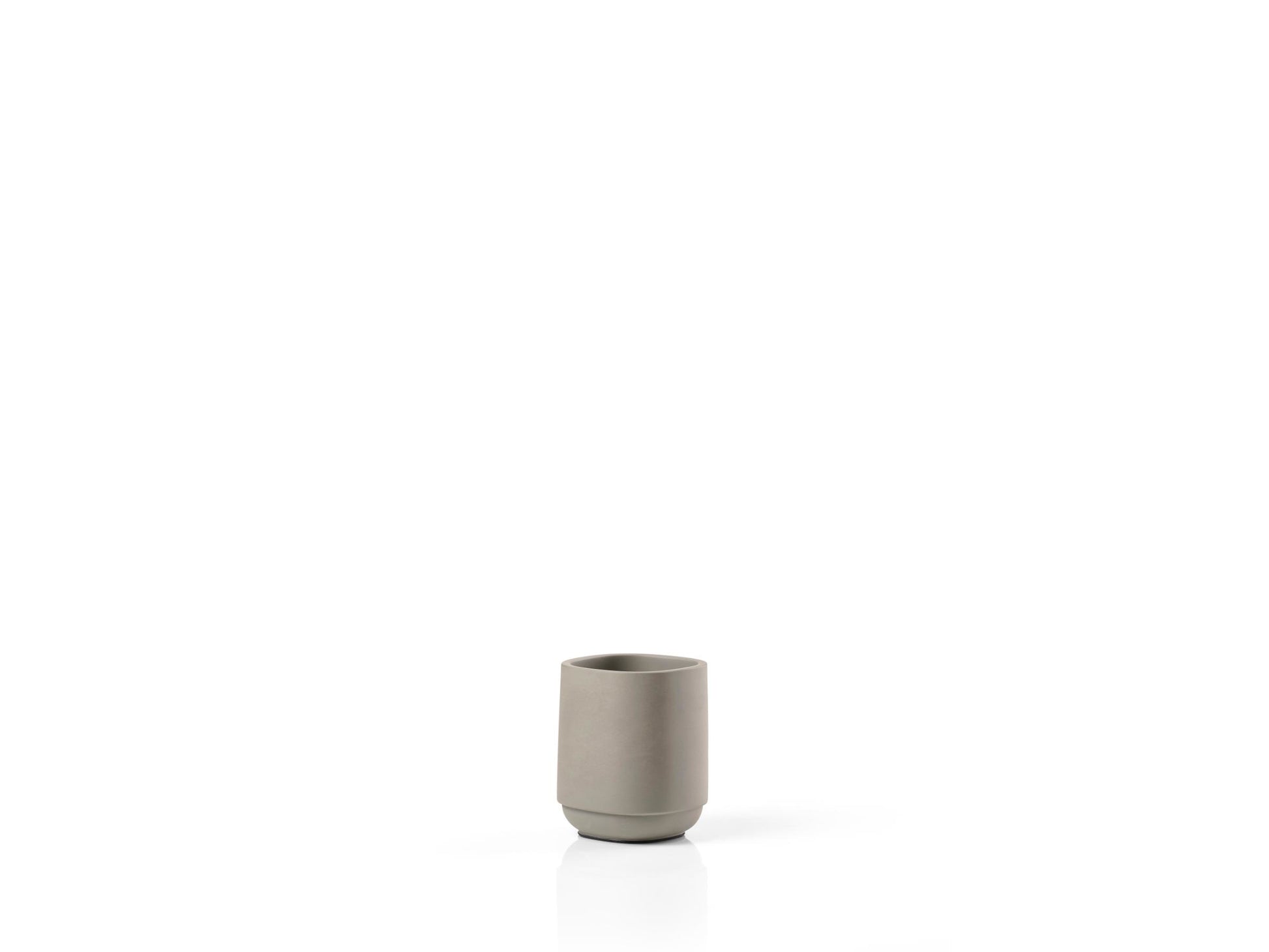 Zone Denmark Zahnputzbecher Time – ABS, 8×8×9,8 cm, Betonfarbe