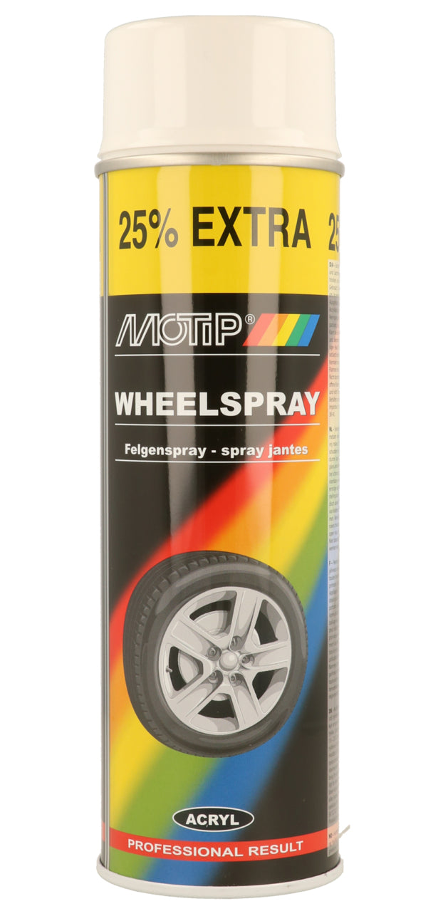 MoTip Felgenspray Weiss – für Felgen – 500 ml – 1 Stk. – Glanz, UV-beständig