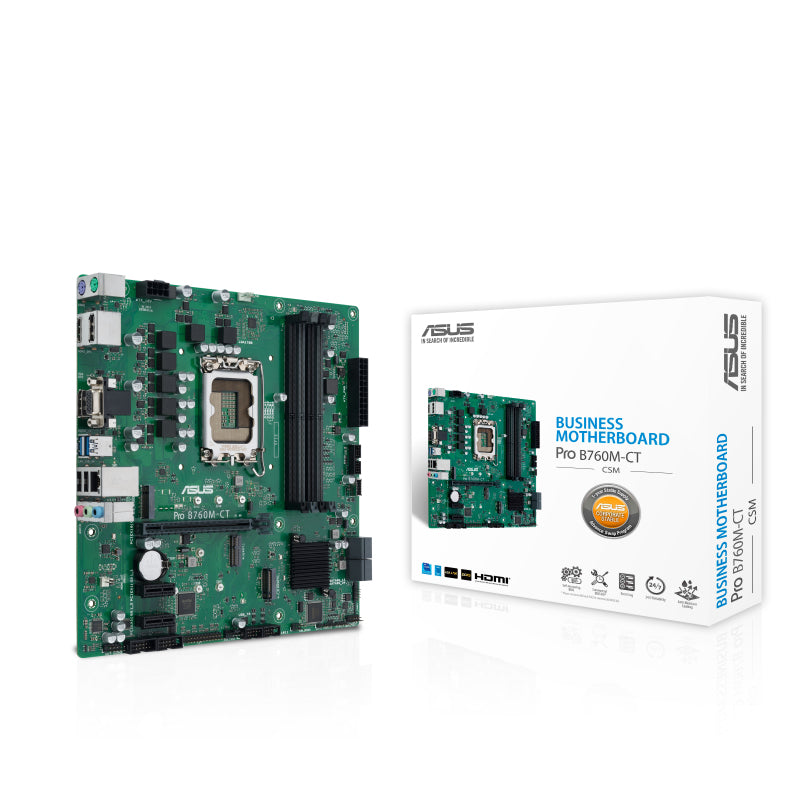 ASUS PRO B760M-CT-CSM – Mainboard – LGA 1700, Intel B760, mATX, DDR5