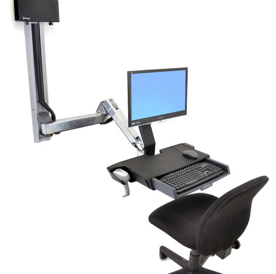 Ergotron StyleView Sit-Stand Combo Ext. – Sitz-Steh-Workstation – 1 Monitor – Silber – für 45-260-026