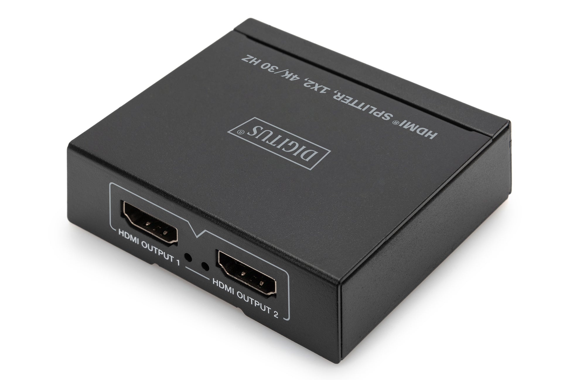 Digitus HDMI-Splitter – 4K UHD, 30 Hz, HDMI 1.4b, 2× HDMI-Ausgang – Schwarz, Metall