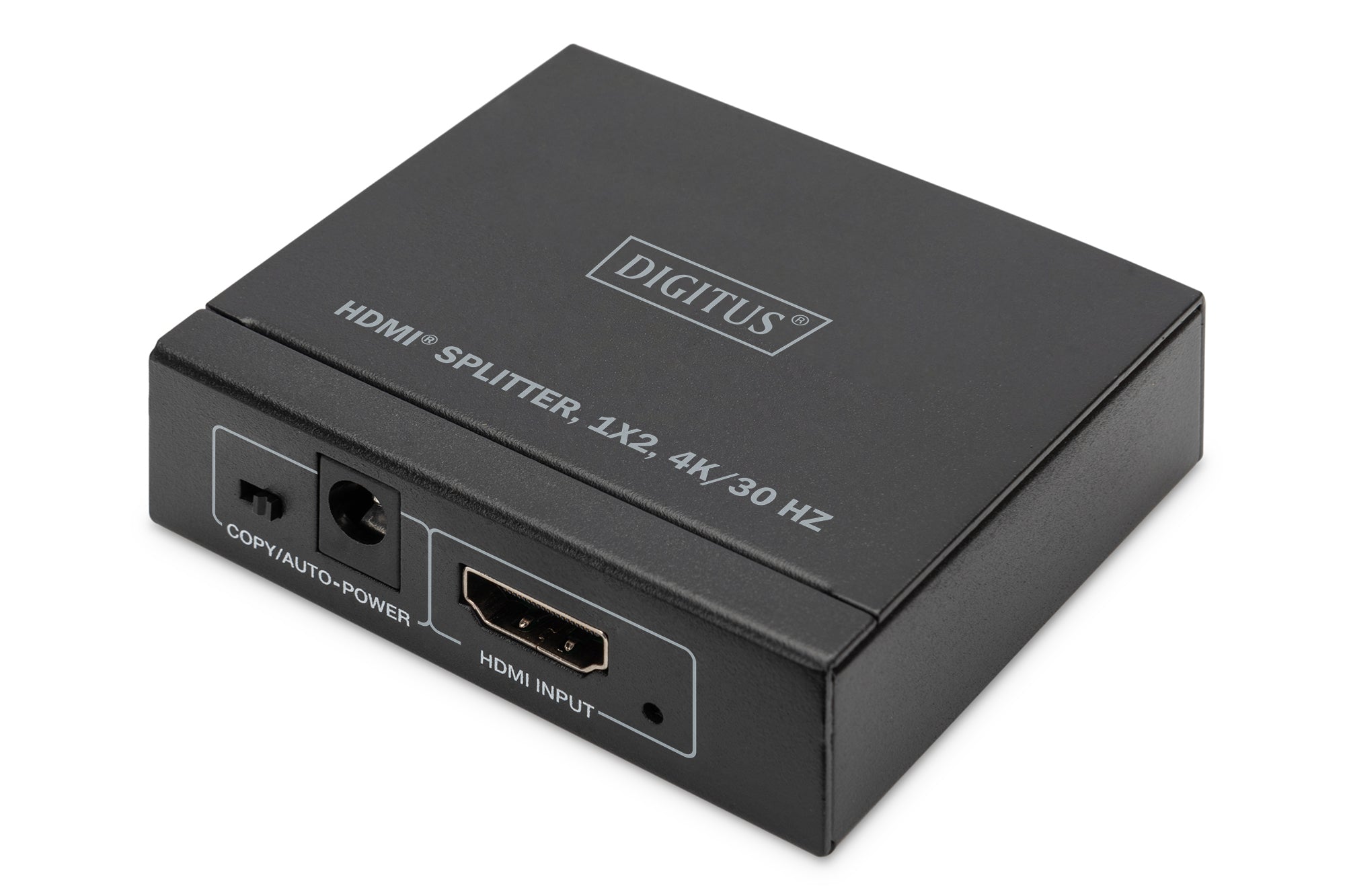 Digitus HDMI-Splitter – 4K UHD, 30 Hz, HDMI 1.4b, 2× HDMI-Ausgang – Schwarz, Metall