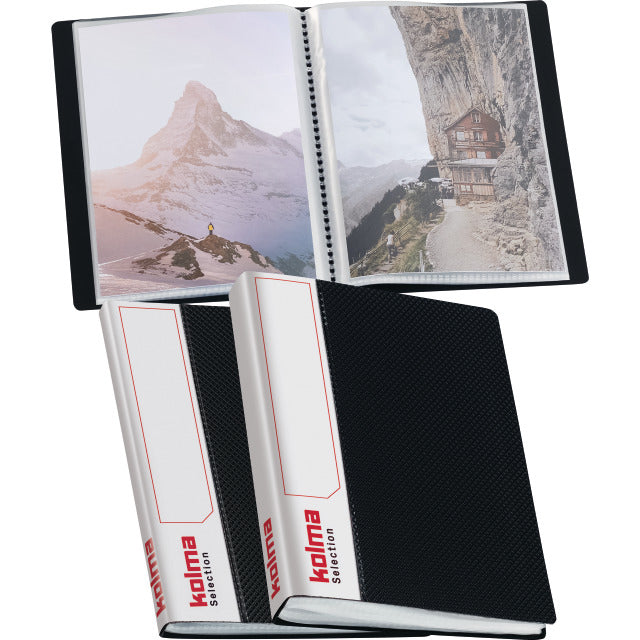 Kolma Selection Sichtbuch A6, 40 Hüllen, Hardcover, matt, schwarz – 1 Stück