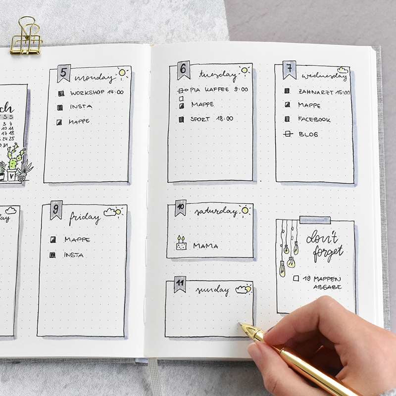 Goldbuch Notizbuch – A5 – punktiert 5 mm – 200 Seiten – 100 g/m² – Hardcover, Gummiband – hellgrün