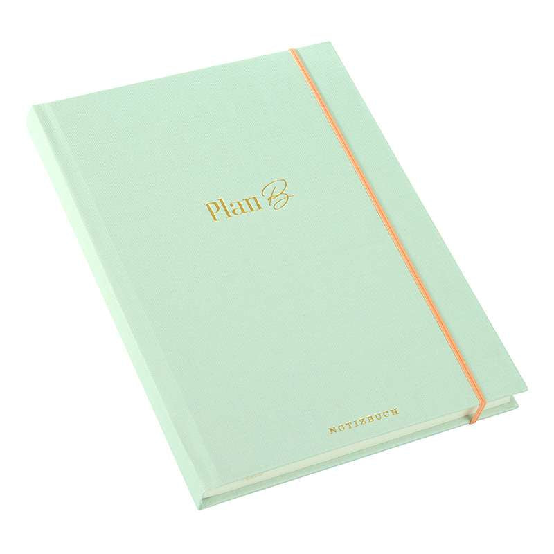 Goldbuch Notizbuch – A5 – punktiert 5 mm – 200 Seiten – 100 g/m² – Hardcover, Gummiband – hellgrün