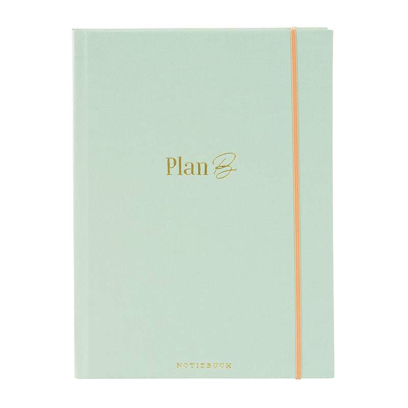 Goldbuch Notizbuch – A5 – punktiert 5 mm – 200 Seiten – 100 g/m² – Hardcover, Gummiband – hellgrün