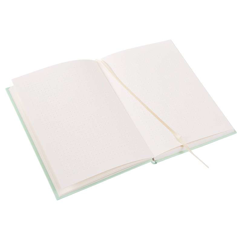 Goldbuch Notizbuch – A5 – punktiert 5 mm – 200 Seiten – 100 g/m² – Hardcover, Gummiband – hellgrün