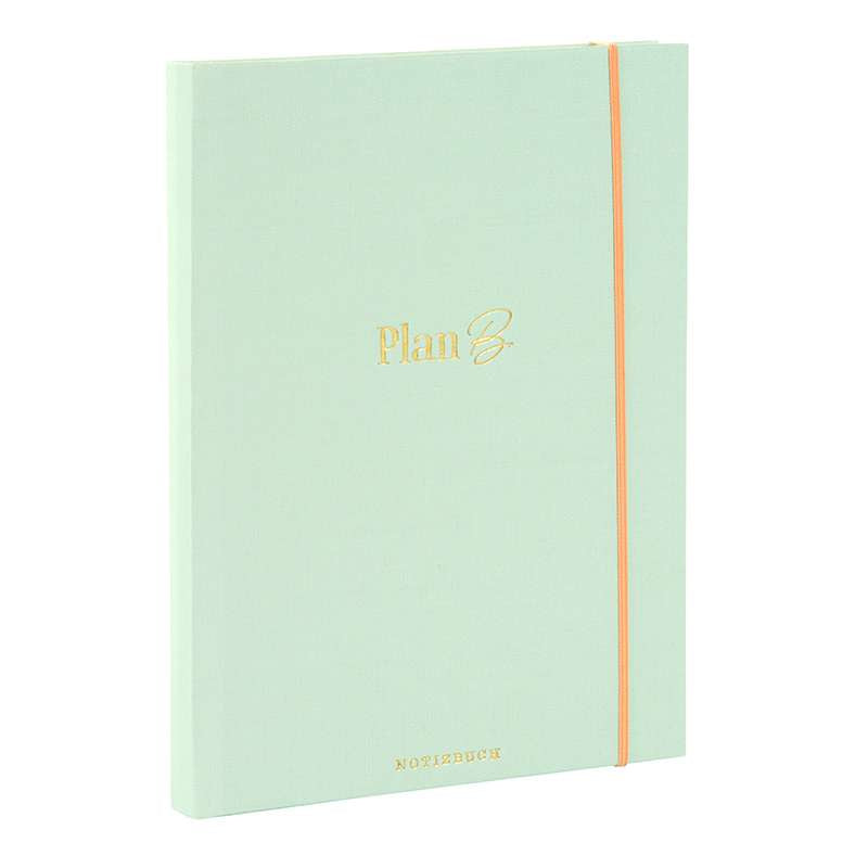 Goldbuch Notizbuch – A5 – punktiert 5 mm – 200 Seiten – 100 g/m² – Hardcover, Gummiband – hellgrün