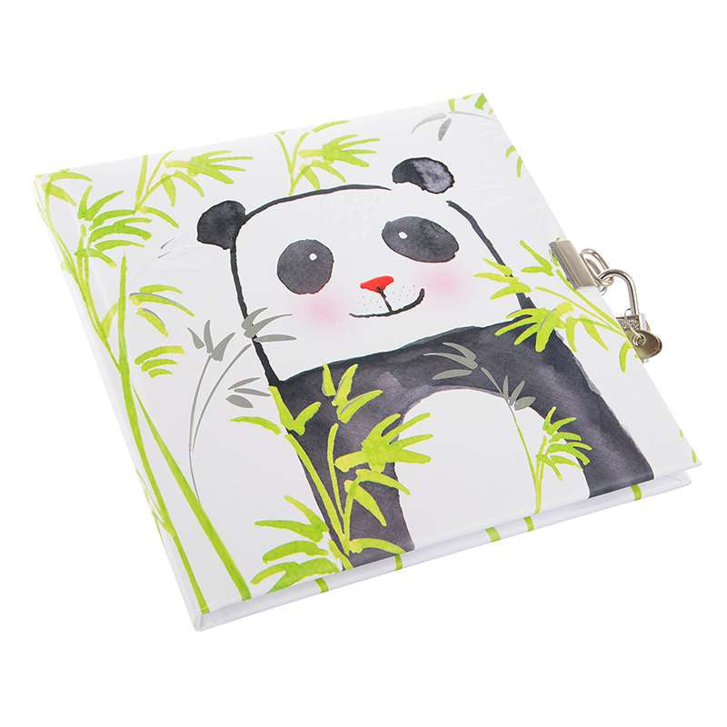 Goldbuch Tagebuch Panda – 96 Seiten – 165 × 165 mm – Hardcover, Papier, Mehrfarbig