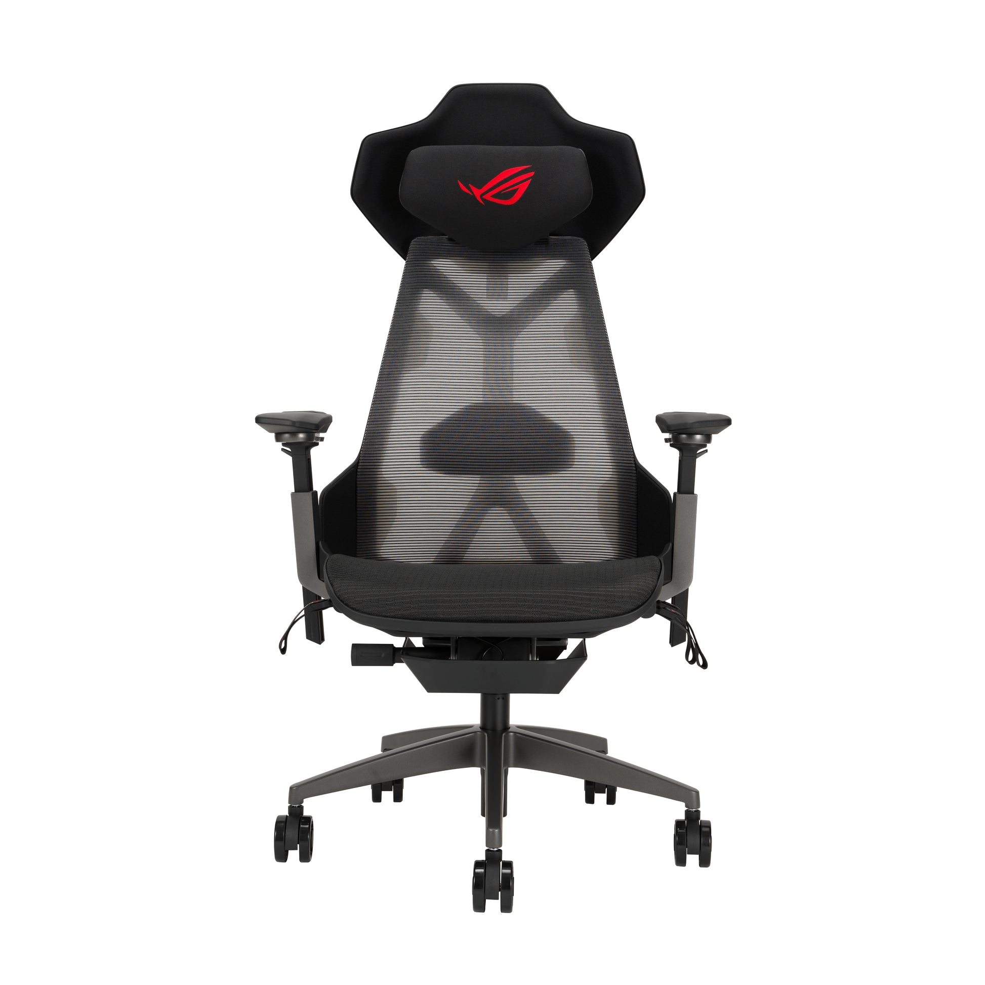 ASUS ROG Destrier Ergo Gaming-Stuhl – Schwarz/Grau, 3D-Armlehnen, mit Kopfstütze, Lendenkissen, bis 150 kg
