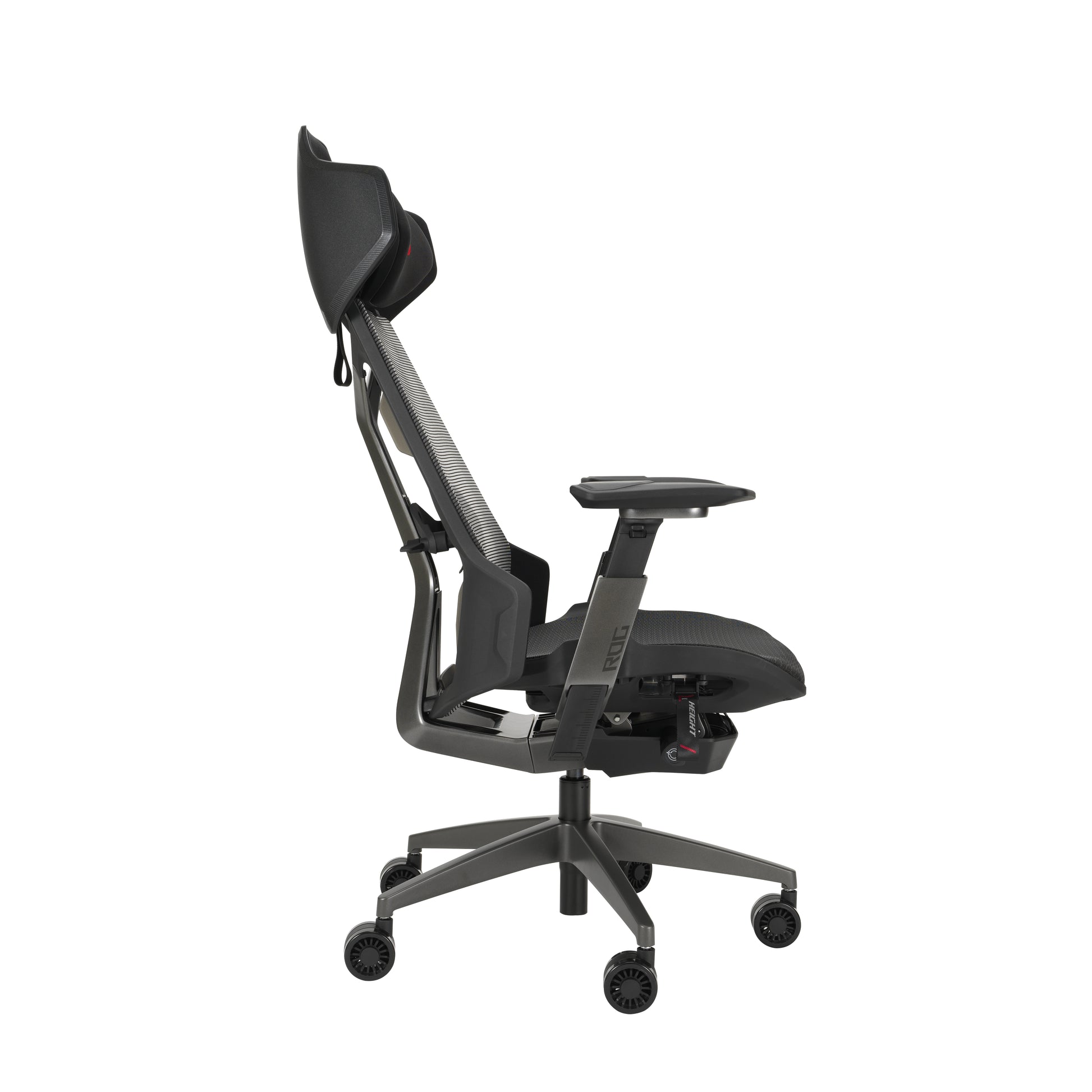 ASUS ROG Destrier Ergo Gaming-Stuhl – Schwarz/Grau, 3D-Armlehnen, mit Kopfstütze, Lendenkissen, bis 150 kg