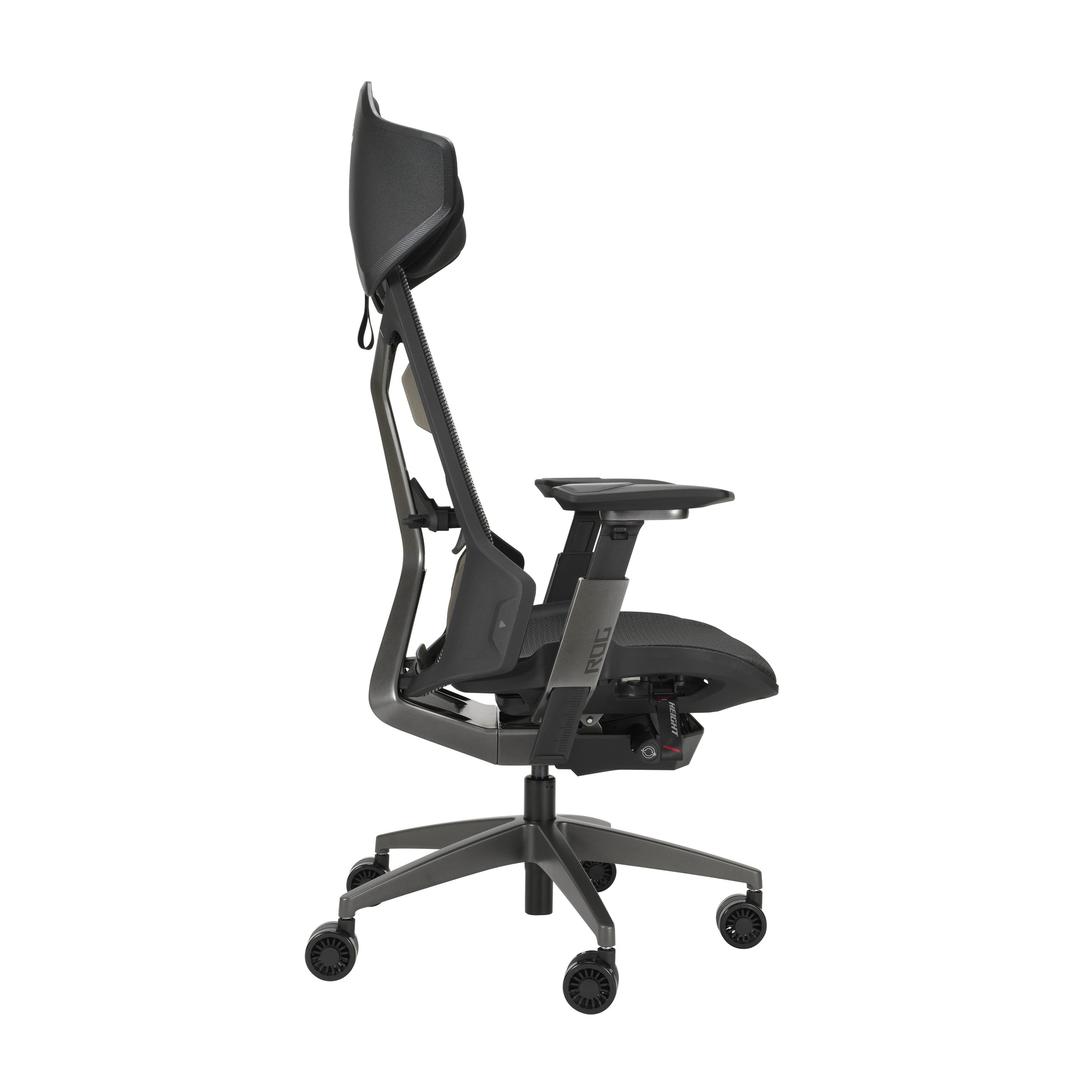 ASUS ROG Destrier Ergo Gaming-Stuhl – Schwarz/Grau, 3D-Armlehnen, mit Kopfstütze, Lendenkissen, bis 150 kg